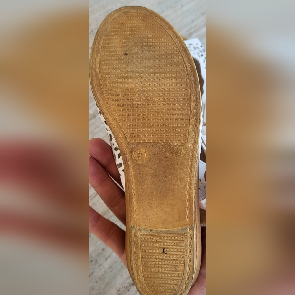 Spring Step Orella Slingback Leather Comfort Wedge Sandal Size 8 - Picture 3 of 8